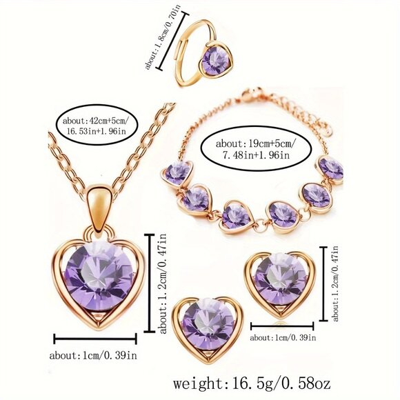 5 pcs Quartz Pu Leather Wrist Watch and Necklace Set - Picture 8 of 8